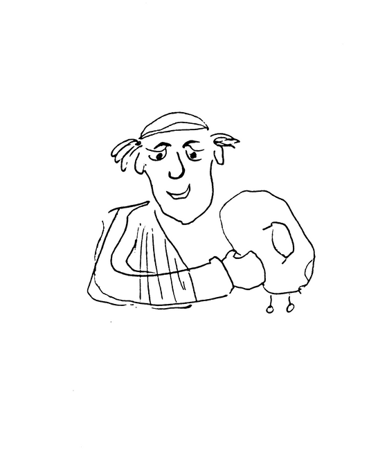 Cartoon character holding a fish with 'Jinny Hebb Press' branding at the bottom.

